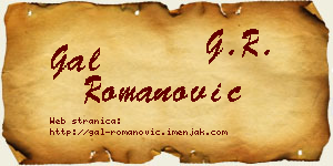 Gal Romanović vizit kartica